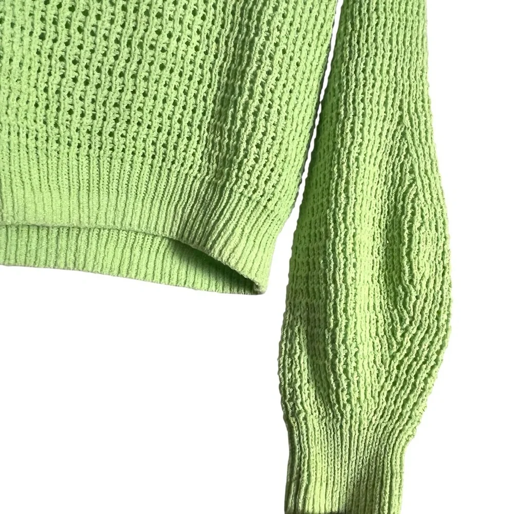 A.L.C. Laney Open Knit Crochet Balloon Sleeve Pullover Sweater — XS - Picture 6 of 11